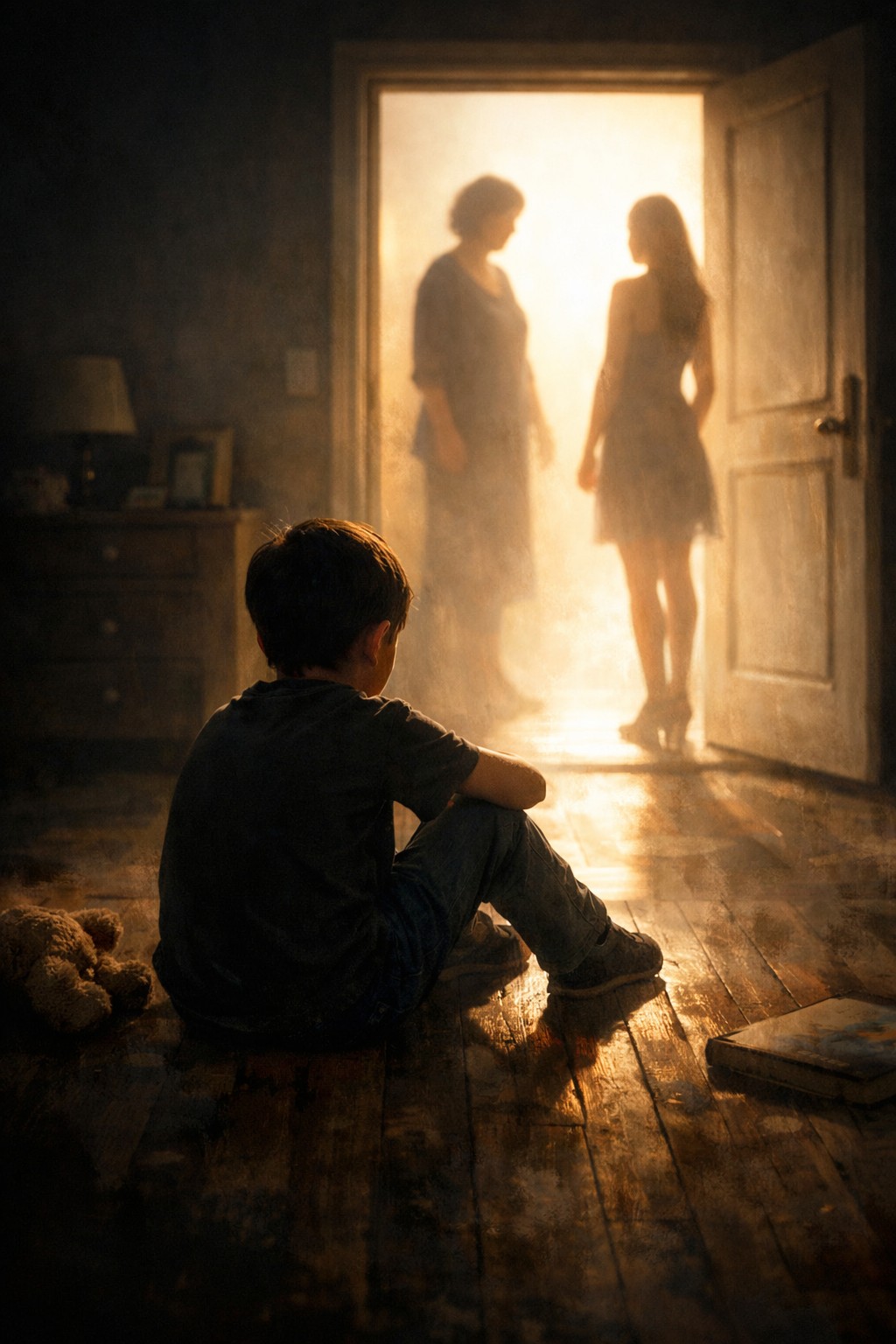 Copil privind spre lumină – simbol al iertării și vindecării